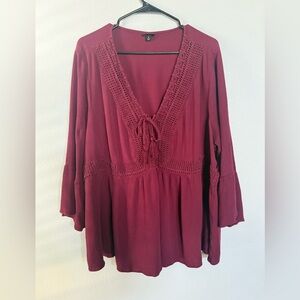 Torrid Burgundy Knit Top